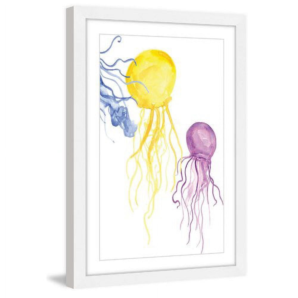 Marmont Hill "Jellyfish 2" by Diana Alcala Framed Painting Print
