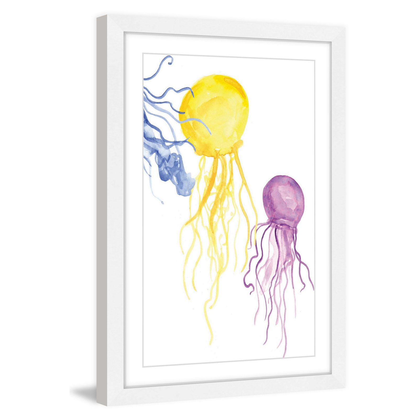 Marmont Hill "Jellyfish 2" by Diana Alcala Framed Painting Print