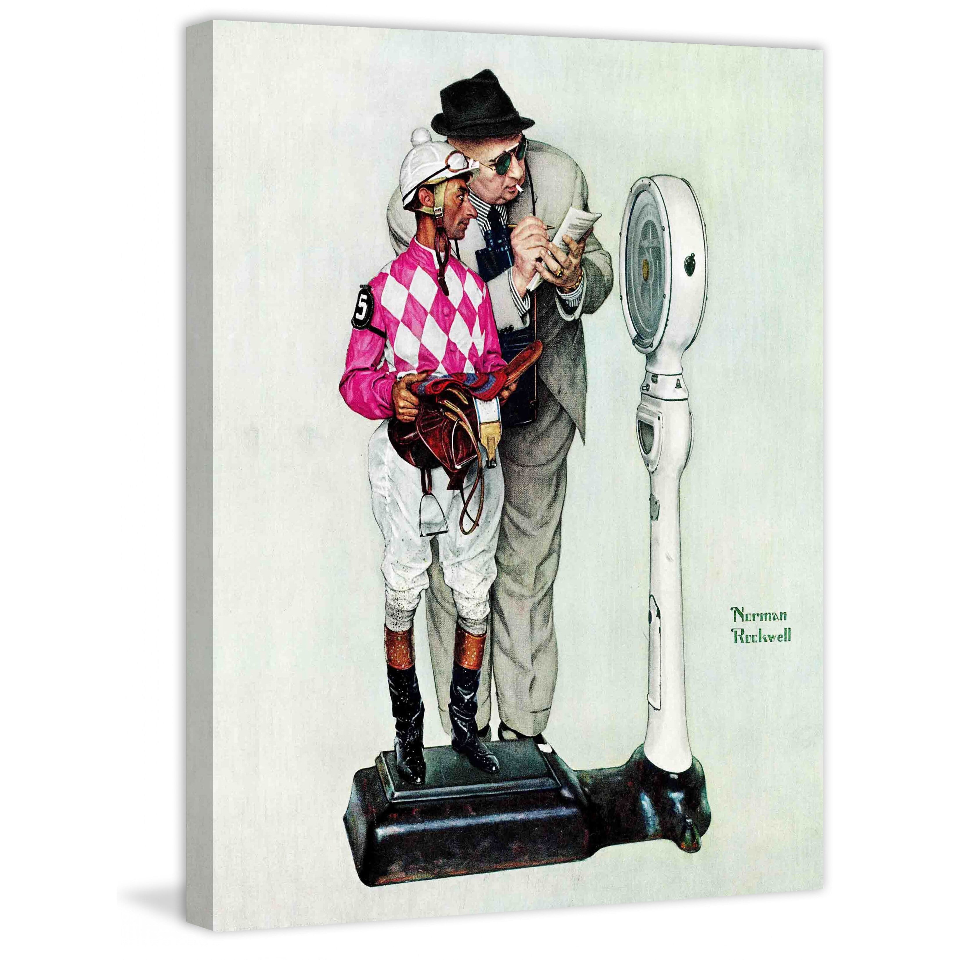 Marmont Hill Jockey Weighing In by Norman Rockwell Painting Print on Canvas