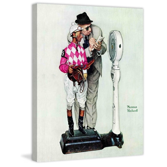 Marmont Hill Jockey Weighing In by Norman Rockwell Painting Print on Canvas