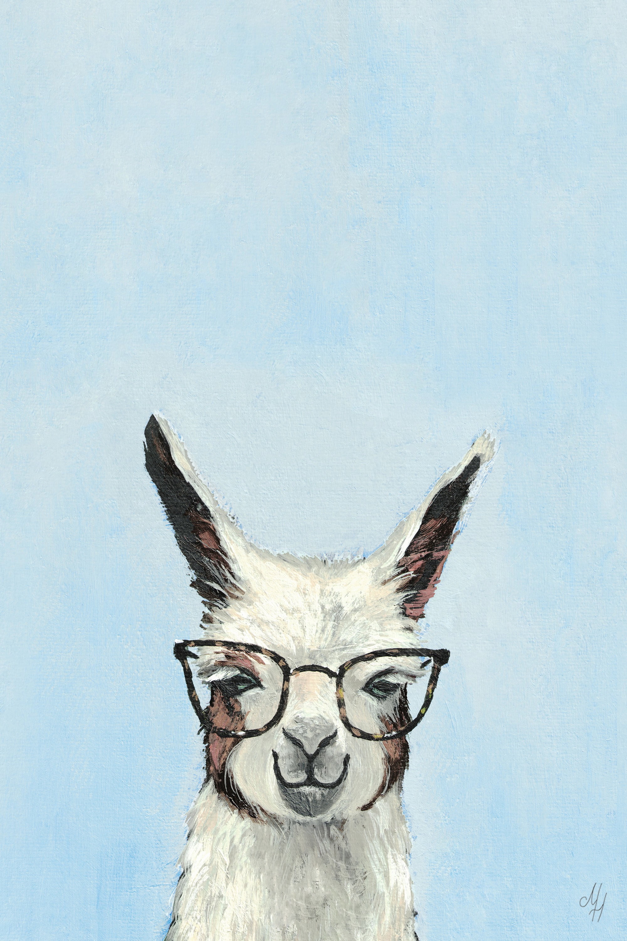 Marmont Hill Jolly Llama III Canvas Wall Art