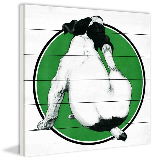 Marmont Hill "Journal Dog" Painting Print on White Wood