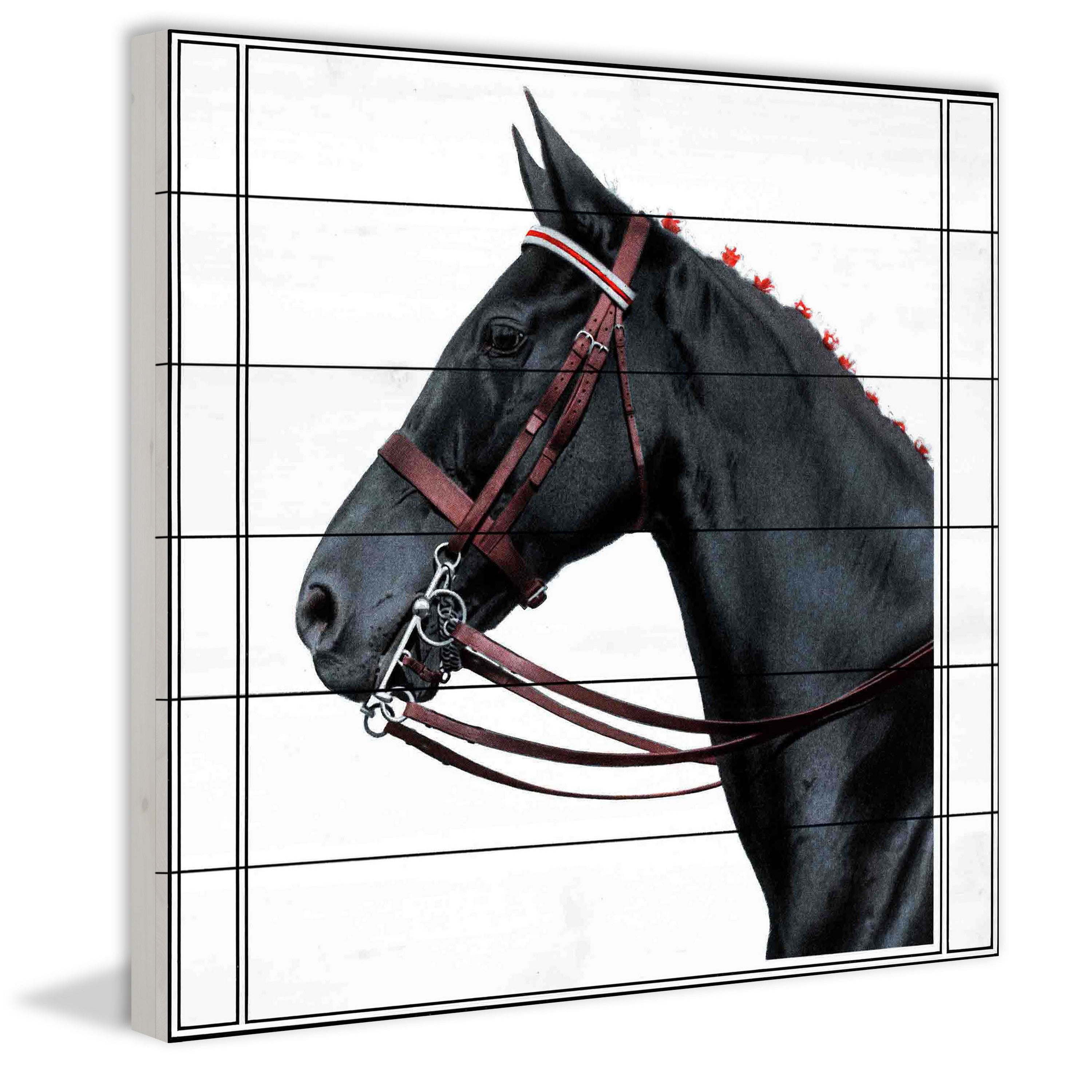 Marmont Hill "Journal Horse 2" Painting Print on White Wood