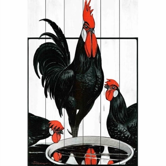 Marmont Hill "Journal Poultry 2" Painting Print on White Wood