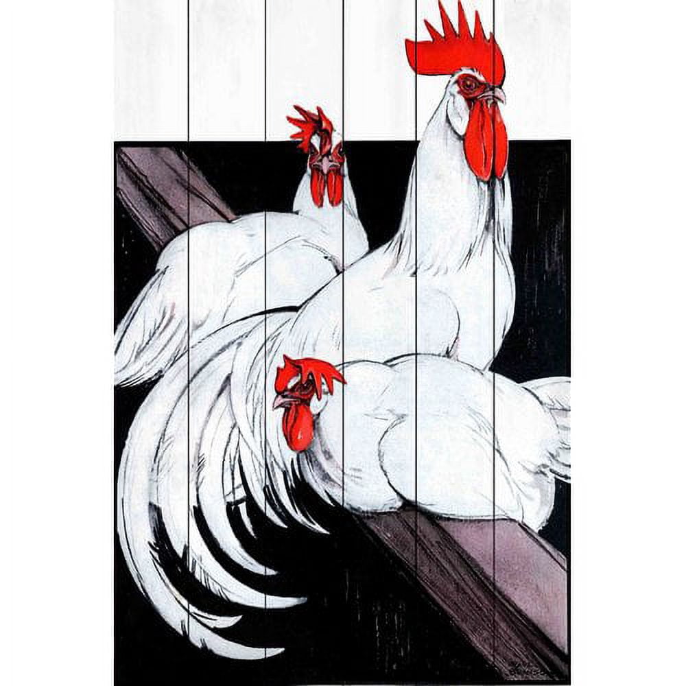 Marmont Hill "Journal Poultry 3" Painting Print on White Wood
