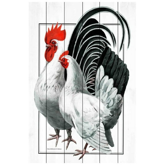 Marmont Hill "Journal Poultry" Painting Print on White Wood