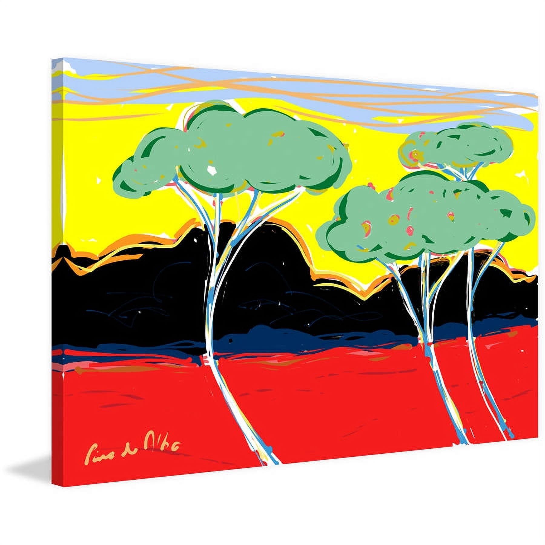 Marmont Hill "Juan Les Pins 1" by Arthur Pina Painting Print on Wrapped Canvas