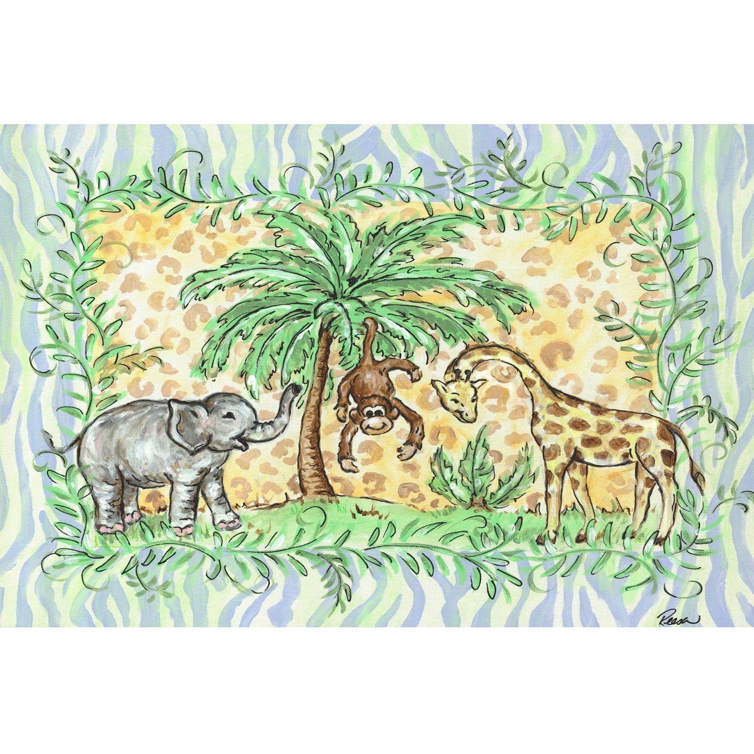 Marmont Hill "Jungle" by Reesa Qualia Painting Print on Wrapped Canvas