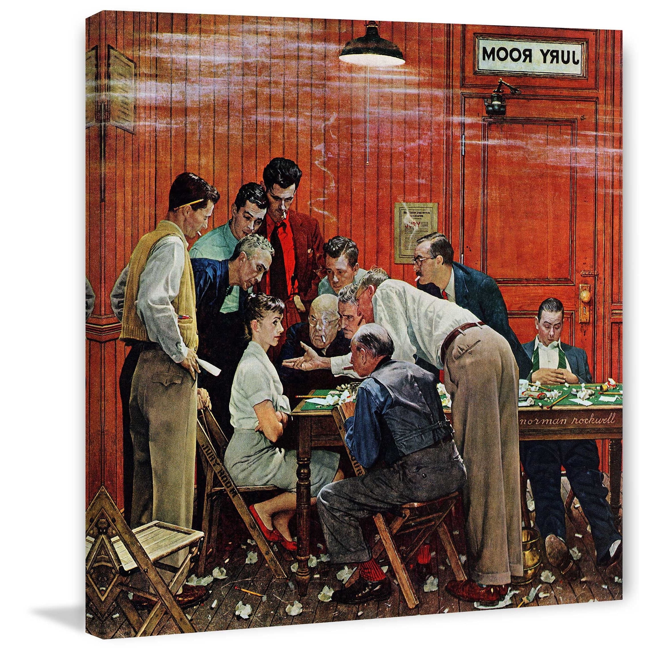 Marmont Hill "Jury" by Norman Rockwell Painting Print on Canvas ...