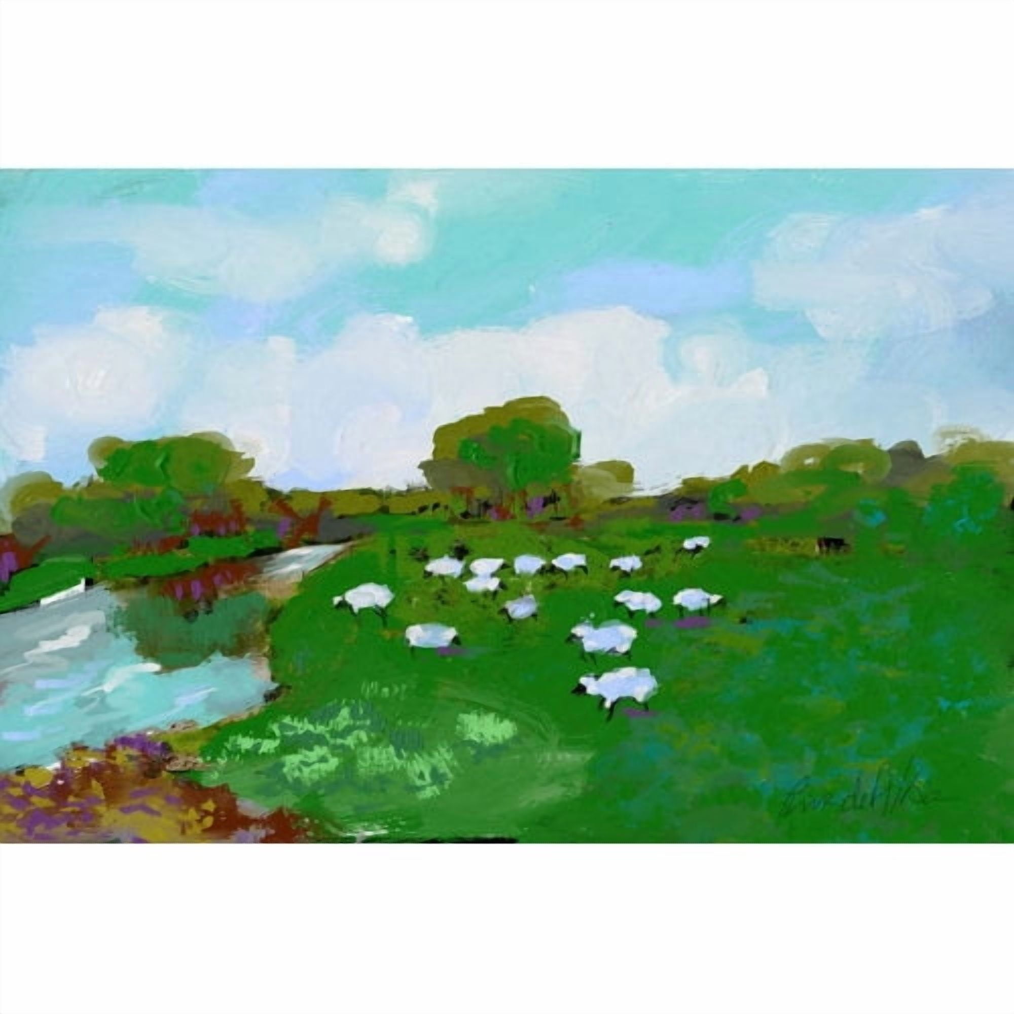Marmont Hill "Kent Pasture" by Arthur Pina Painting Print on Wrapped Canvas