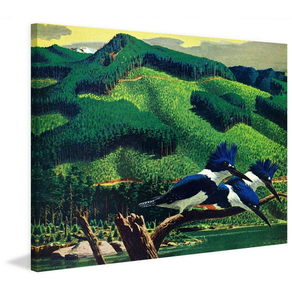 Marmont Hill - "Kingfishers" Painting Print on Wrapped Canvas
