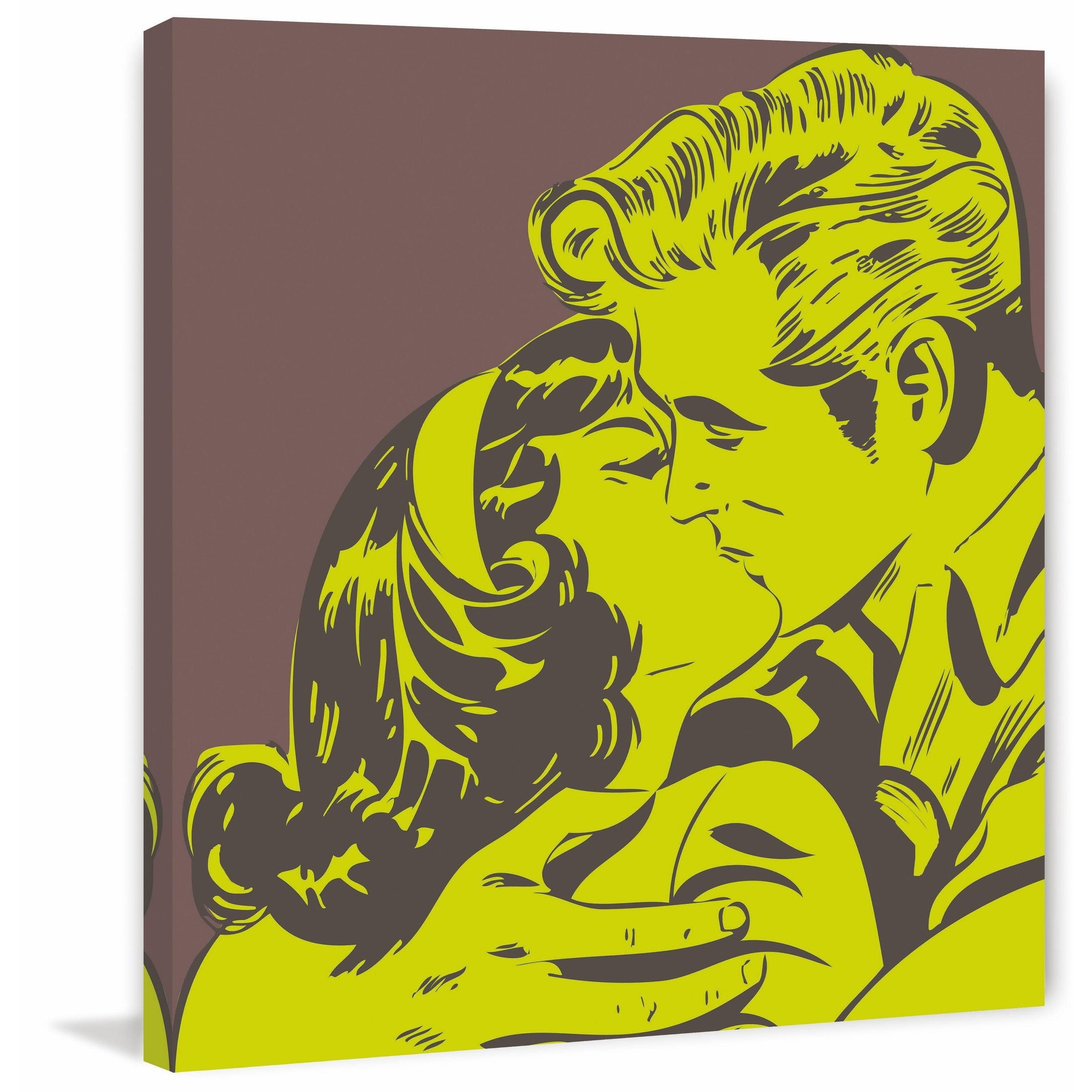 Marmont Hill "Kiss 2" Print on Canvas