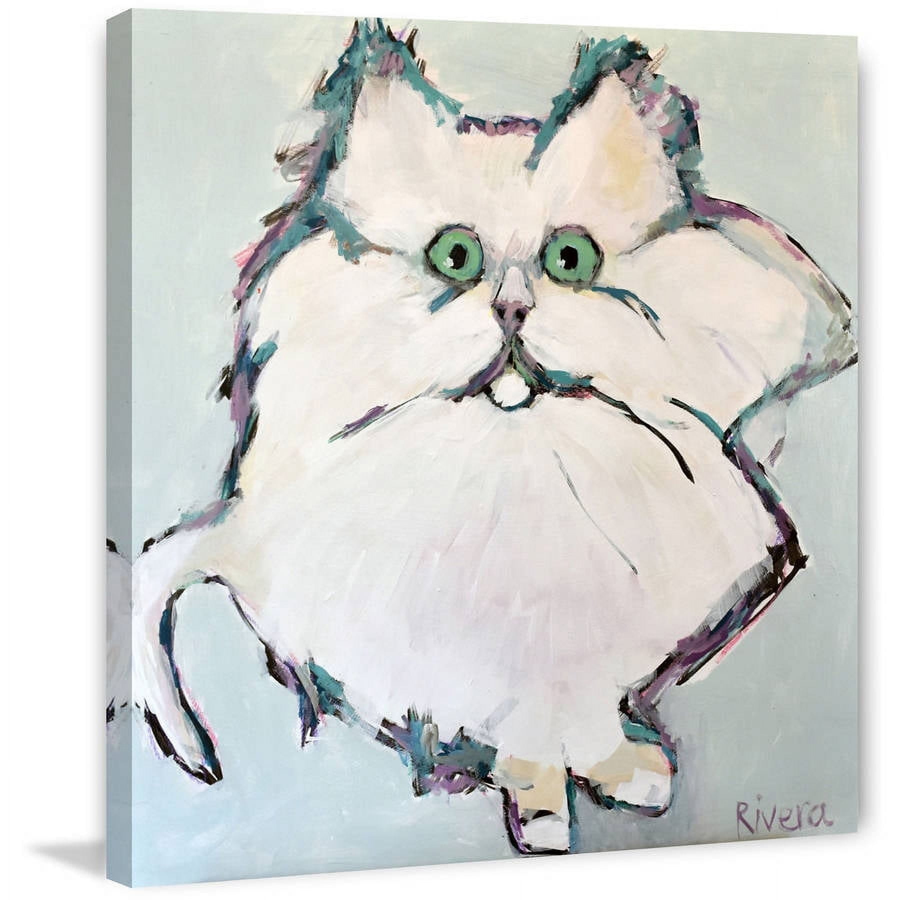 Marmont Hill "Kitty Kat" by Michelle Rivera Painting Print on Wrapped Canvas