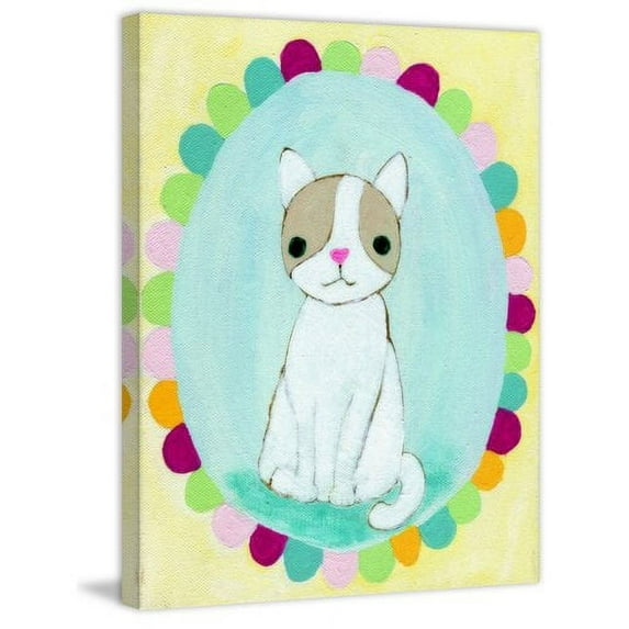 Marmont Hill "Kitty Simple Painting" by Jill Lambert Painting Print on Wrapped Canvas