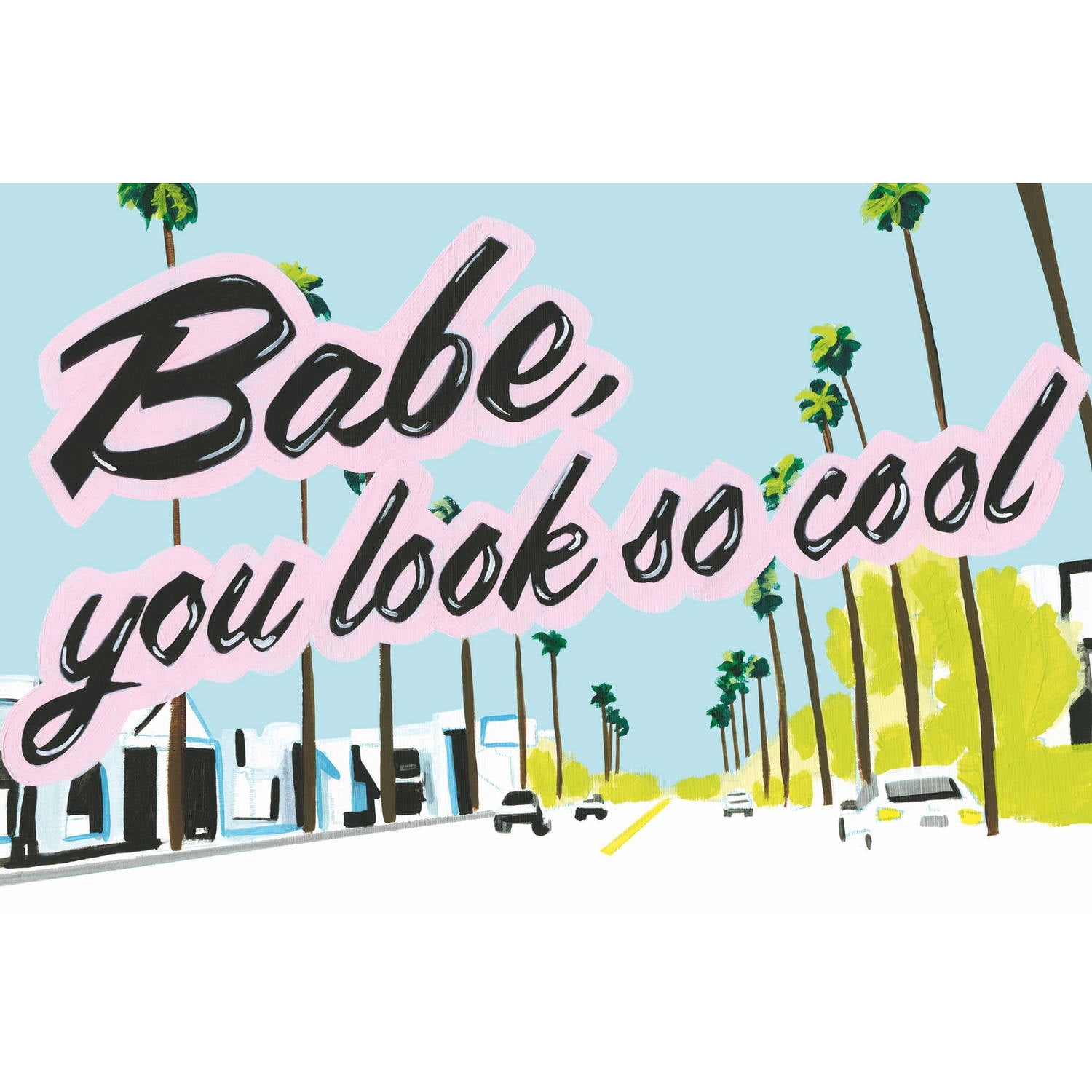 Marmont Hill "LA Babe" by Molly Rosner Painting Print on Wrapped Canvas