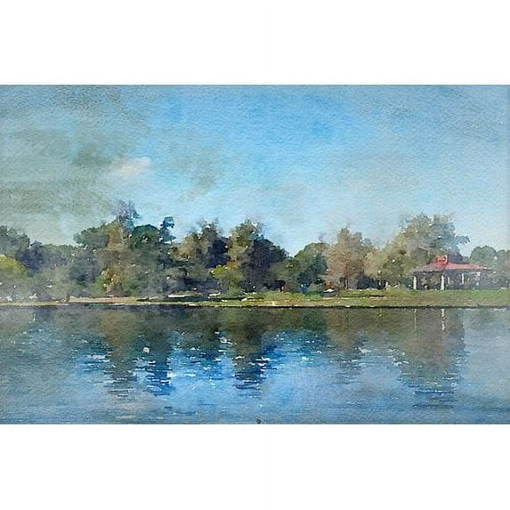 Marmont Hill - "Lake Balboa at Summer" by Irena Orlov Painting Print on Wrapped Canvas