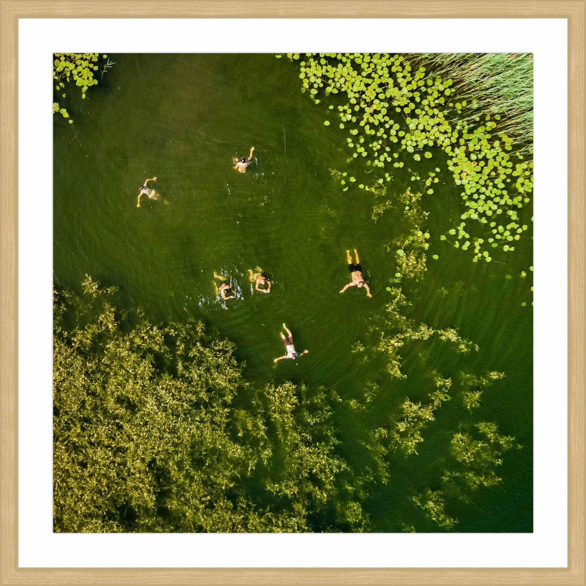 Marmont Hill "Lake Fun" By Karolis Janulis Framed Painting Art Print, 12.0" x 1.5"