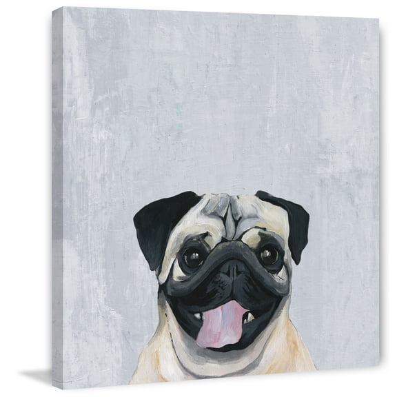 Marmont Hill "Laughing Puppy" Painting Print on Wrapped Canvas