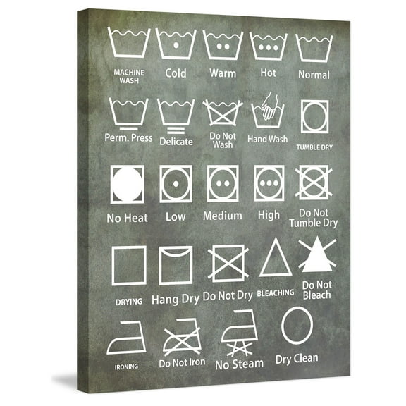 Marmont Hill Laundry Symbols by Diana Alcala Canvas Wall Art