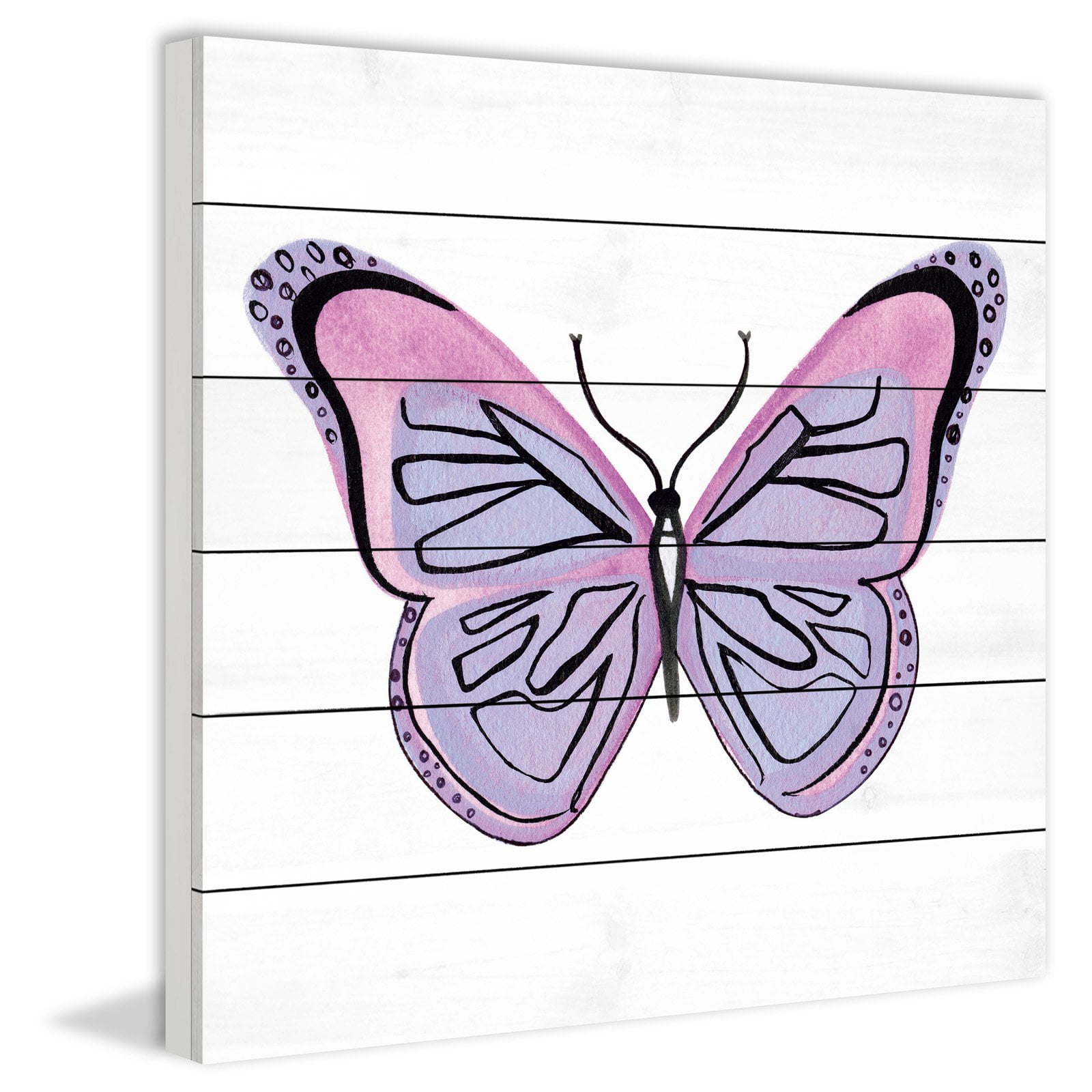 Marmont Hill Lavender Butterfly Painting Print