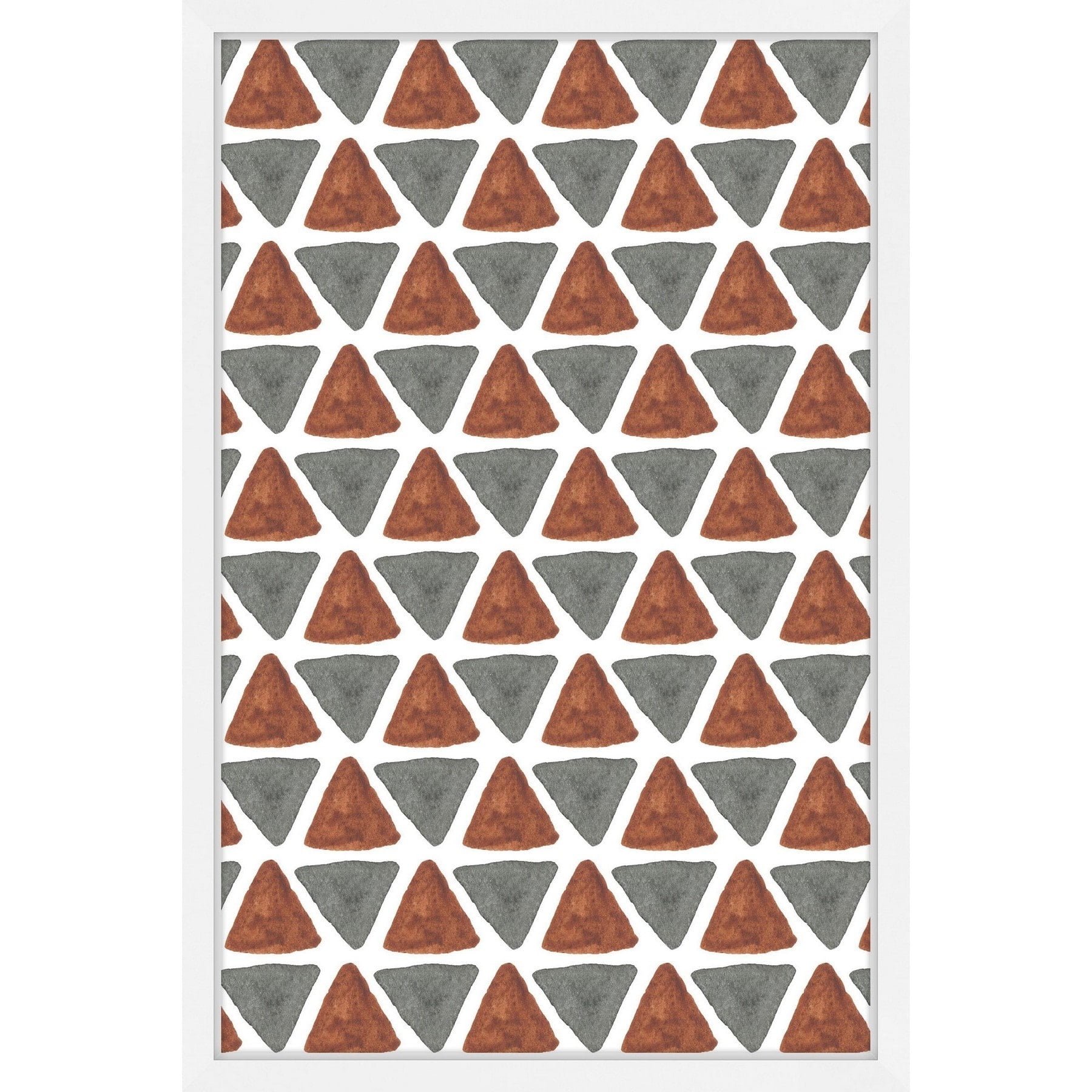 Marmont Hill "Layered Triangles" Framed Painting Print
