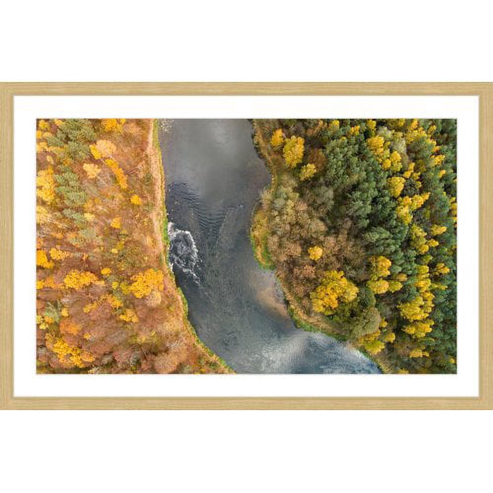 Marmont Hill "Lazy River" By Karolis Janulis Framed Painting Art Print, 36.0" x 1.5"