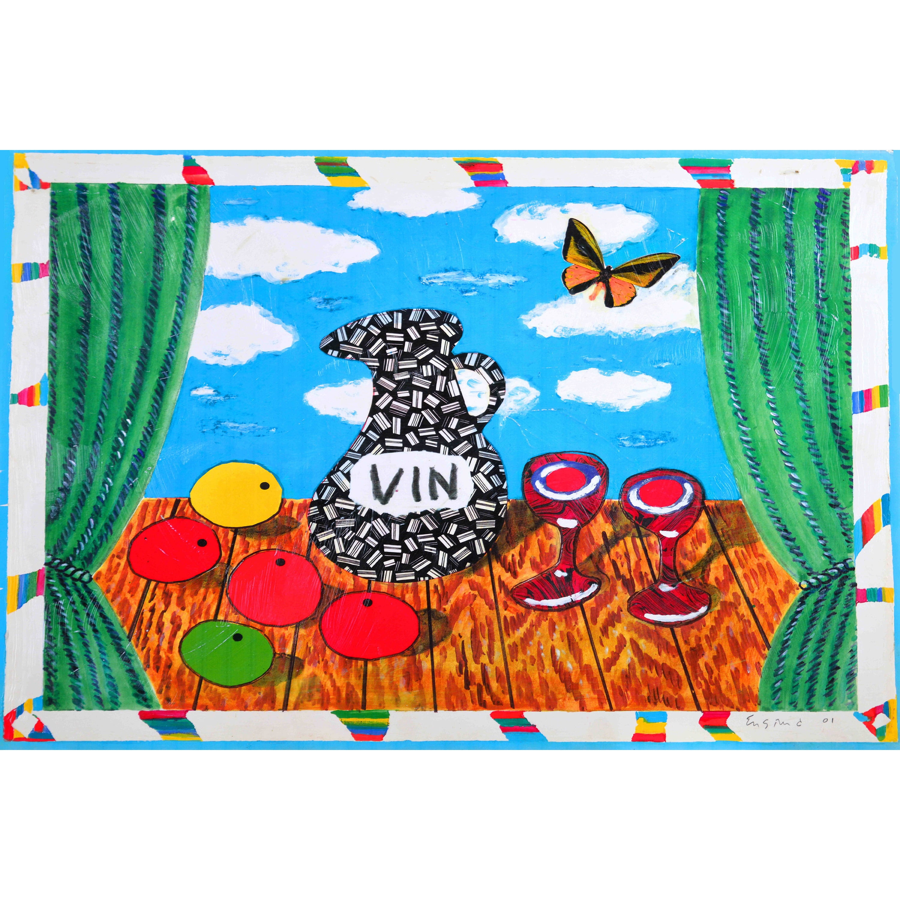 Marmont Hill "Le Vin" by Wayne Ensrud Painting Print on Canvas