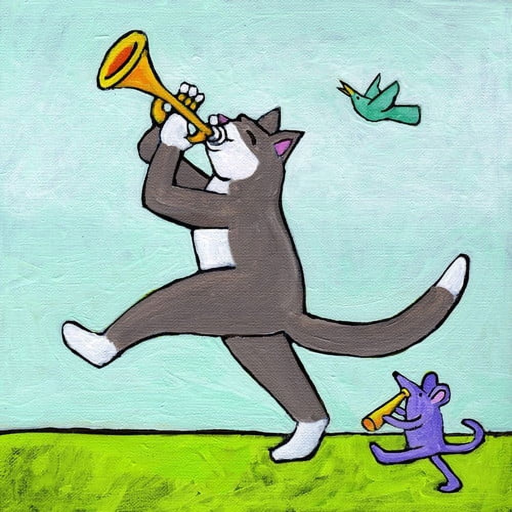Marmont Hill "Leader of the Cat Pack" by Janet Nelson Painting Print on Wrapped Canvas