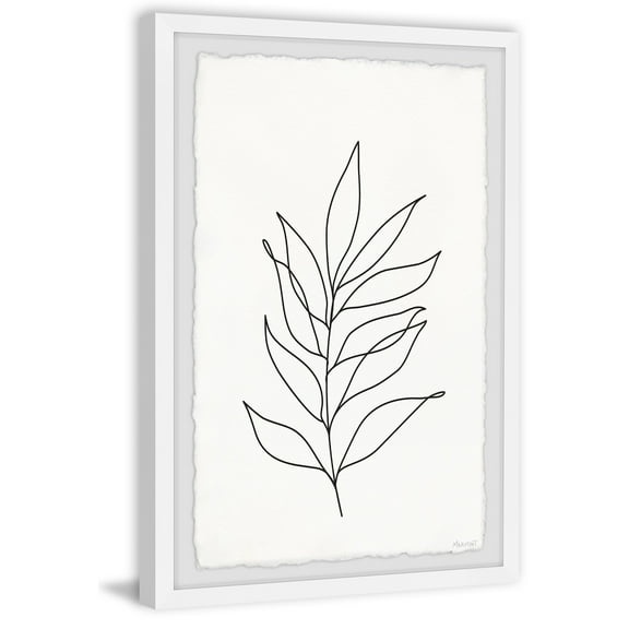 Marmont Hill Leaf Contour Framed Painting Print