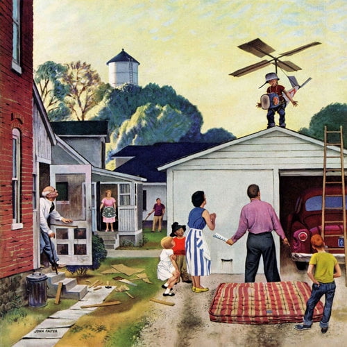 Marmont Hill "Learning to Fly" by John Falter Painting Print on Canvas