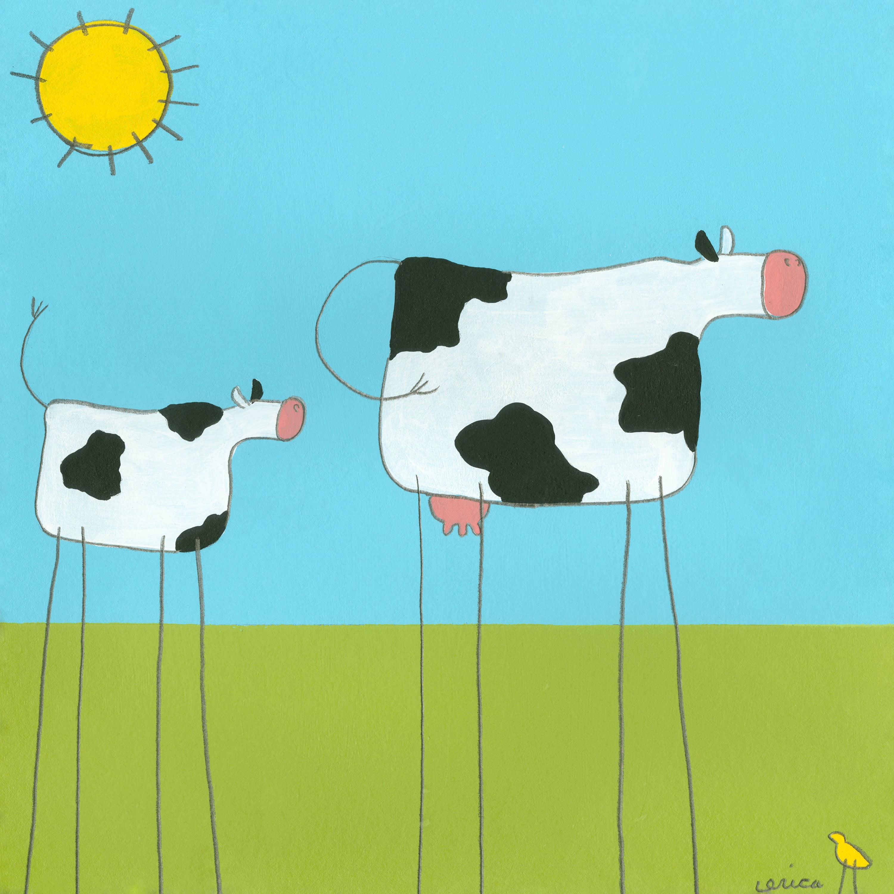 Marmont Hill Leg Cow I Canvas Wall Art