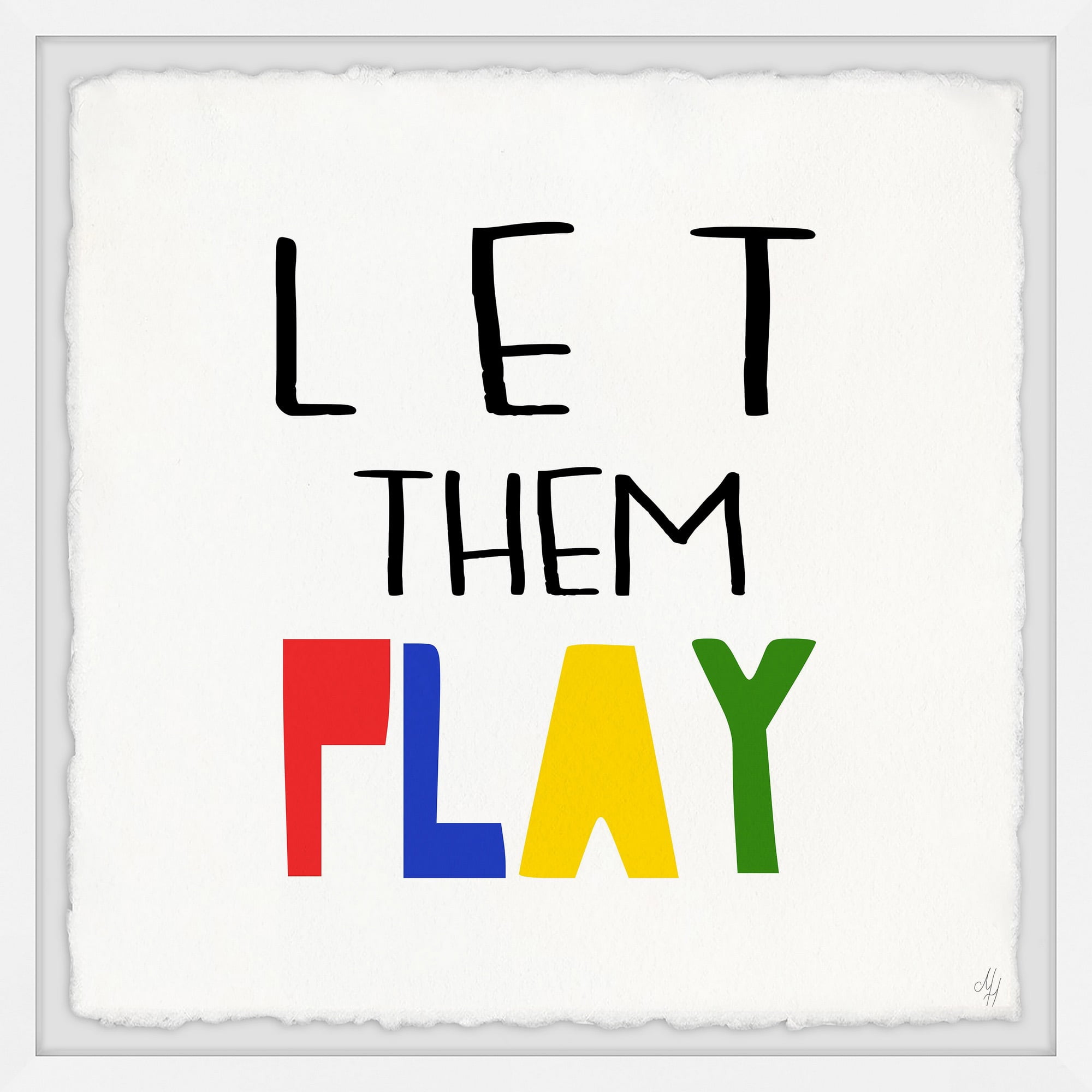 Marmont Hill Let Them Play Framed Wall Art, 24.00" x 1.50"