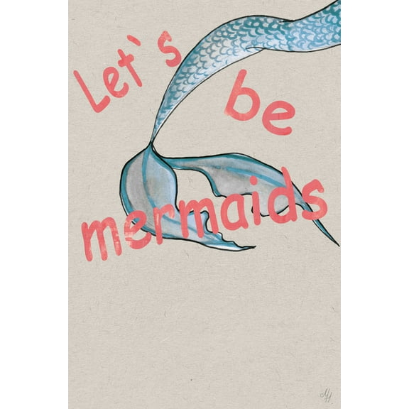 Marmont Hill Let's Be Mermaids Tail Canvas Wall Art