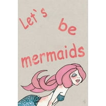 Marmont Hill Let's Be Pink Mermaids Canvas Wall Art