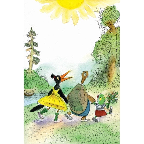 Marmont Hill "Let's Go for a Walk" by Curtis Painting Print on Canvas