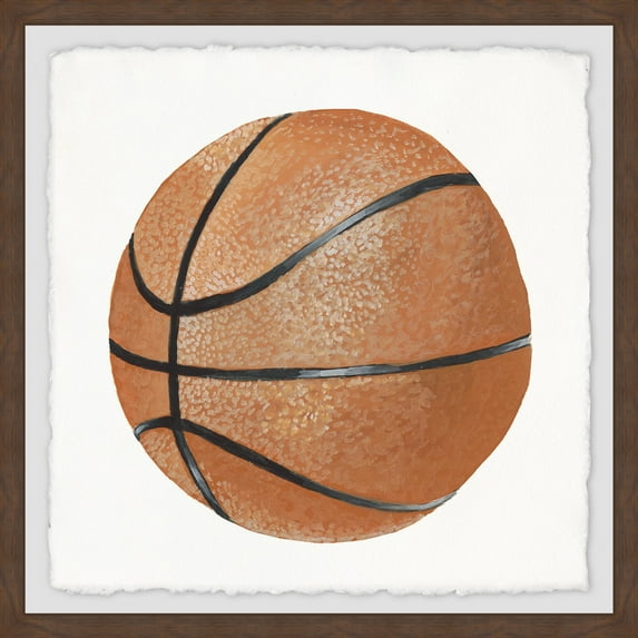 Marmont Hill Let's Play Basketball Framed Wall Art, 24.00" x 1.50"