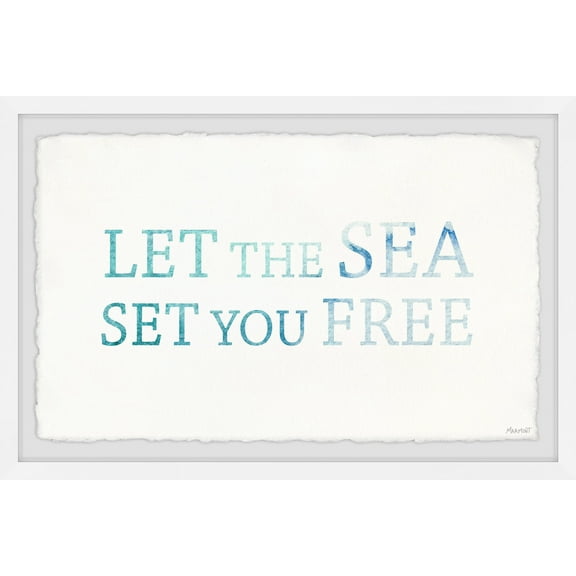 Marmont Hill Let the Sea Set You Free Framed Wall Art