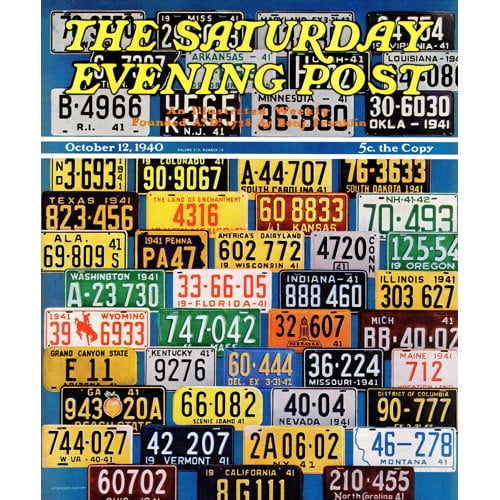 Marmont Hill "License Plates" by H. Wilson Smith Painting Print on Canvas