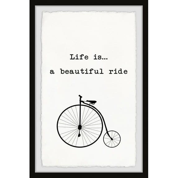 Marmont Hill Life Is A Beautiful Ride Framed Wall Art, 12.00" x 1.50"