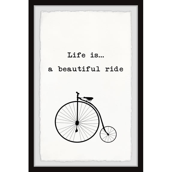 Marmont Hill Life Is A Beautiful Ride Framed Wall Art, 20.00" x 1.50"