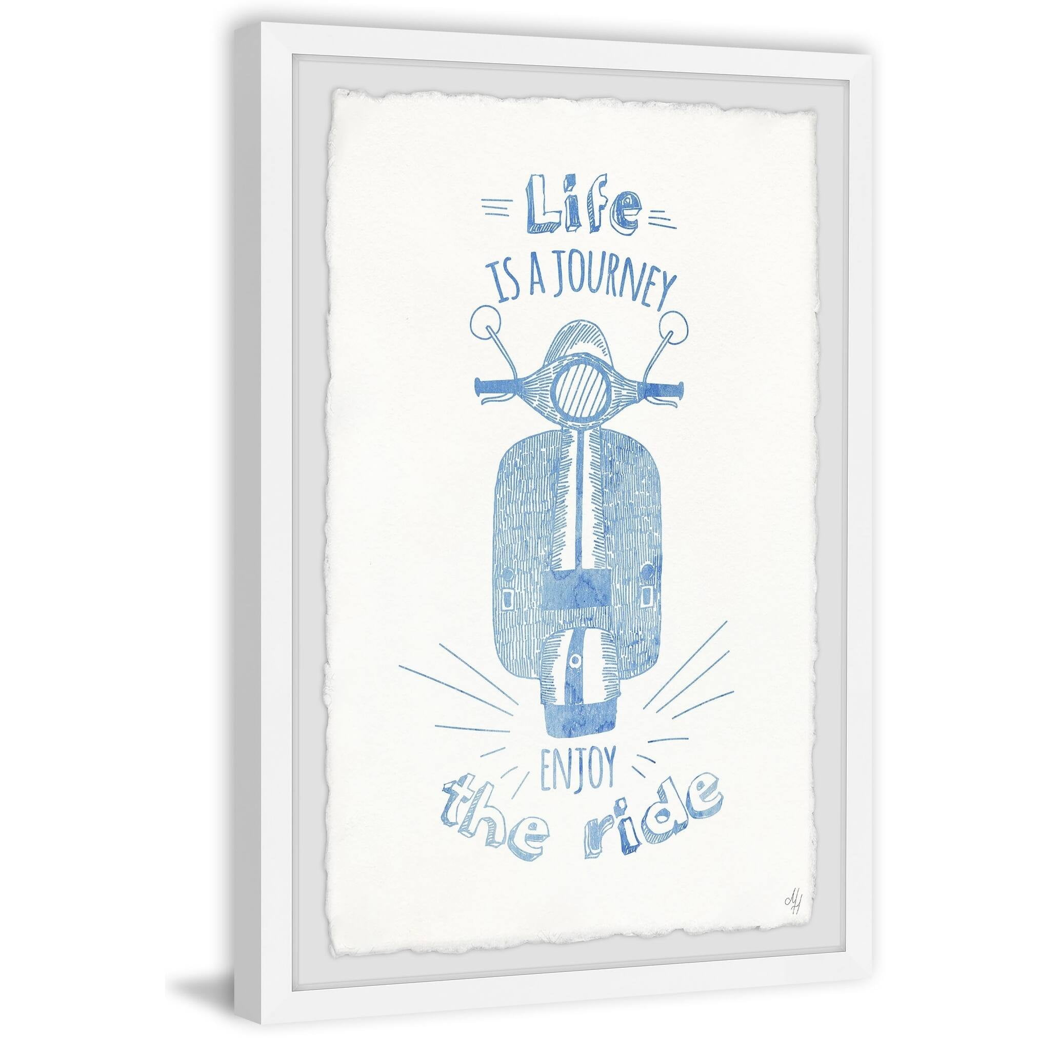 Marmont Hill Life Is A Journey, Enjoy The Ride Framed Wall Art, 12.00" x 1.50"