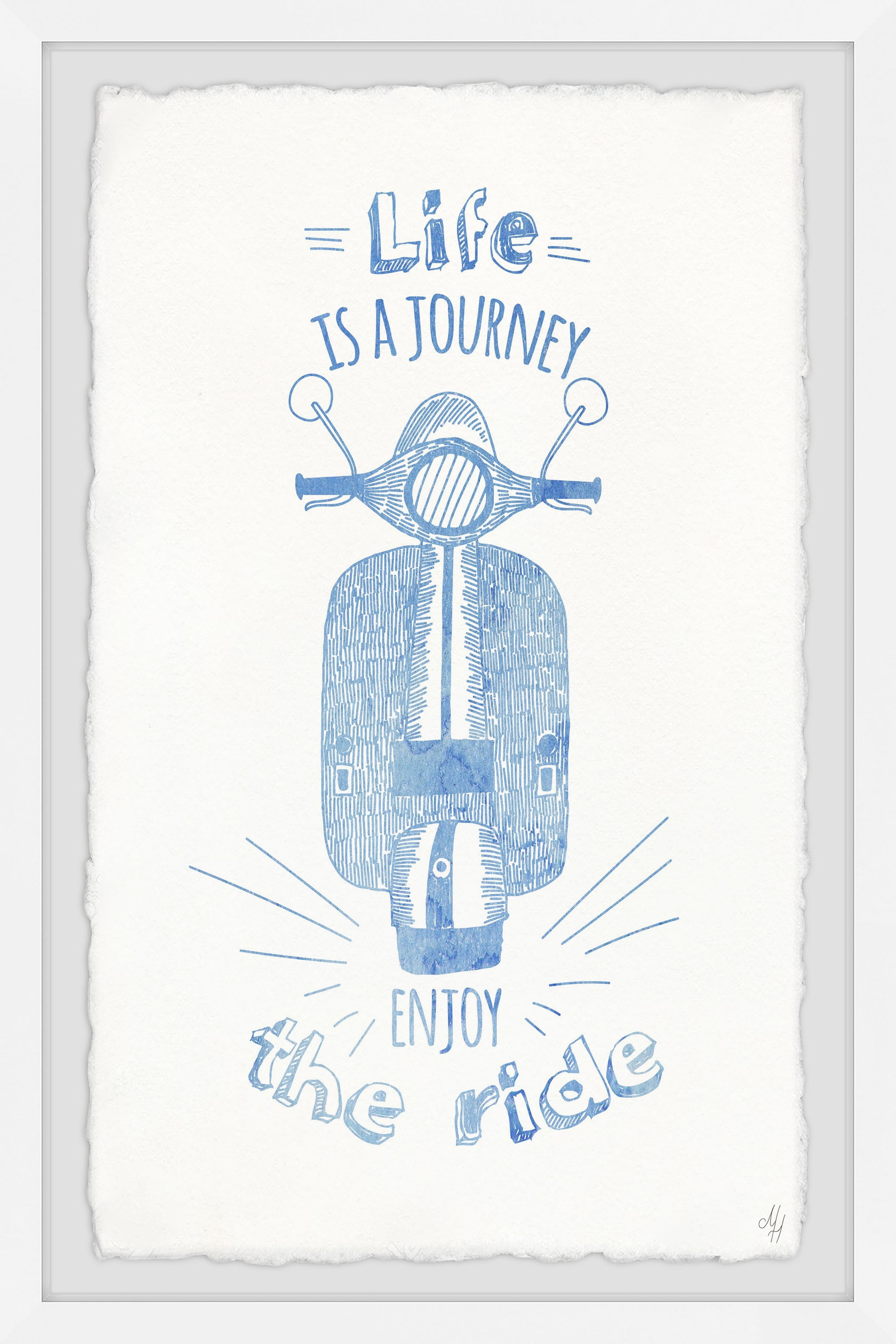 Marmont Hill Life Is A Journey, Enjoy The Ride Framed Wall Art, 16.00" x 1.50"