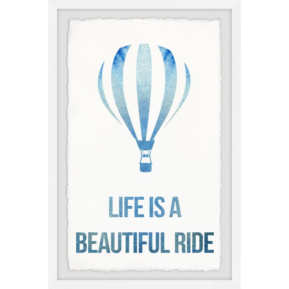 Marmont Hill Life Is a Beautiful Ride - Hot Air Balloon Framed Wall Art