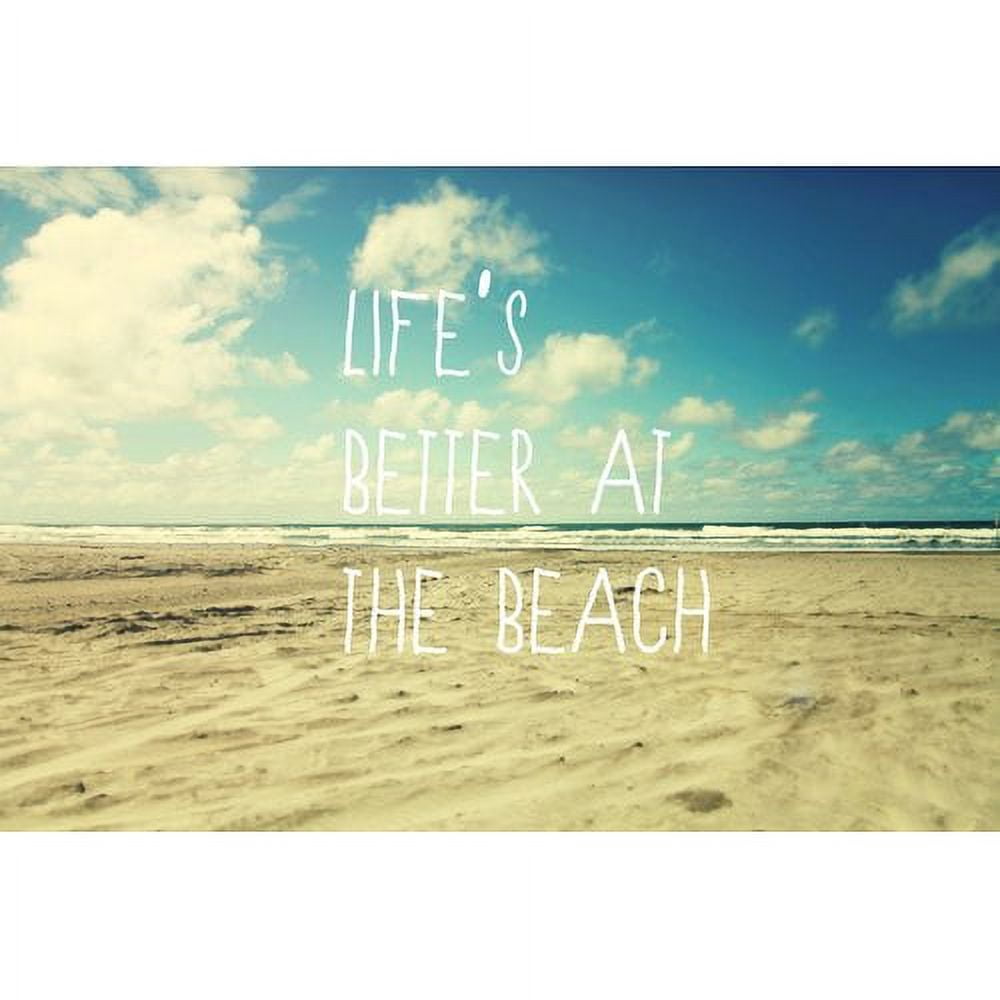 Marmont Hill "Life's Better at the Beach" Sylvia Cook Painting Print on Canvas