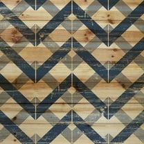 Marmont Hill - "Linkage" Painting Art Print On Natural Pine Wood, 24.0" x 1.5"