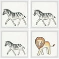 thumbnail image 1 of Marmont Hill Lion and the Zebras Quadriptych, 64" x 64", 1 of 6
