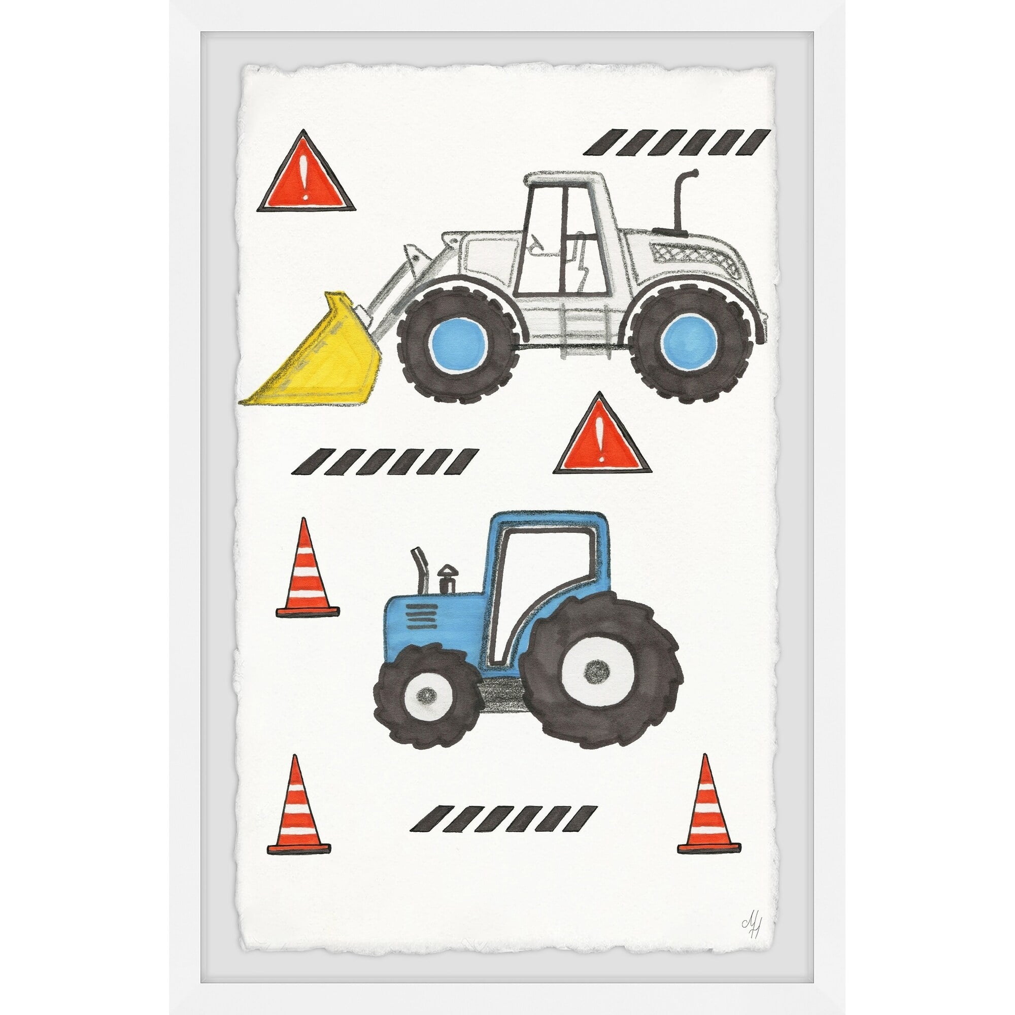 Marmont Hill Little Monster Trucks Framed Wall Art