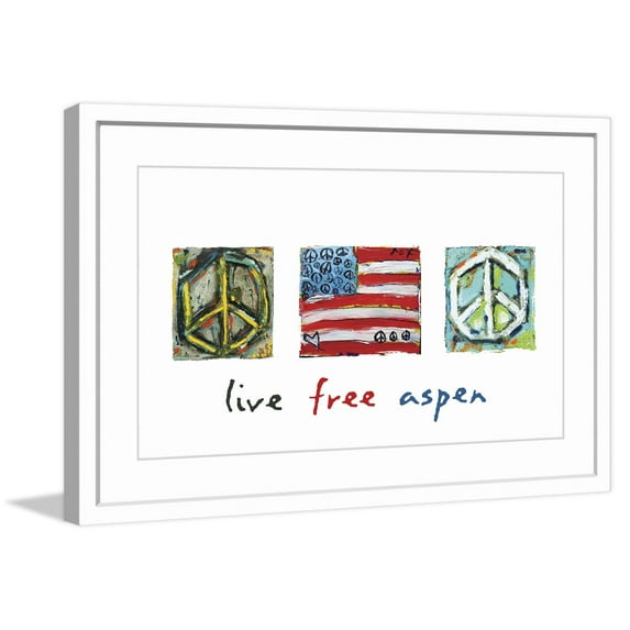Marmont Hill "Live Free Aspen" by Tori Campisi Painting Print in Frame