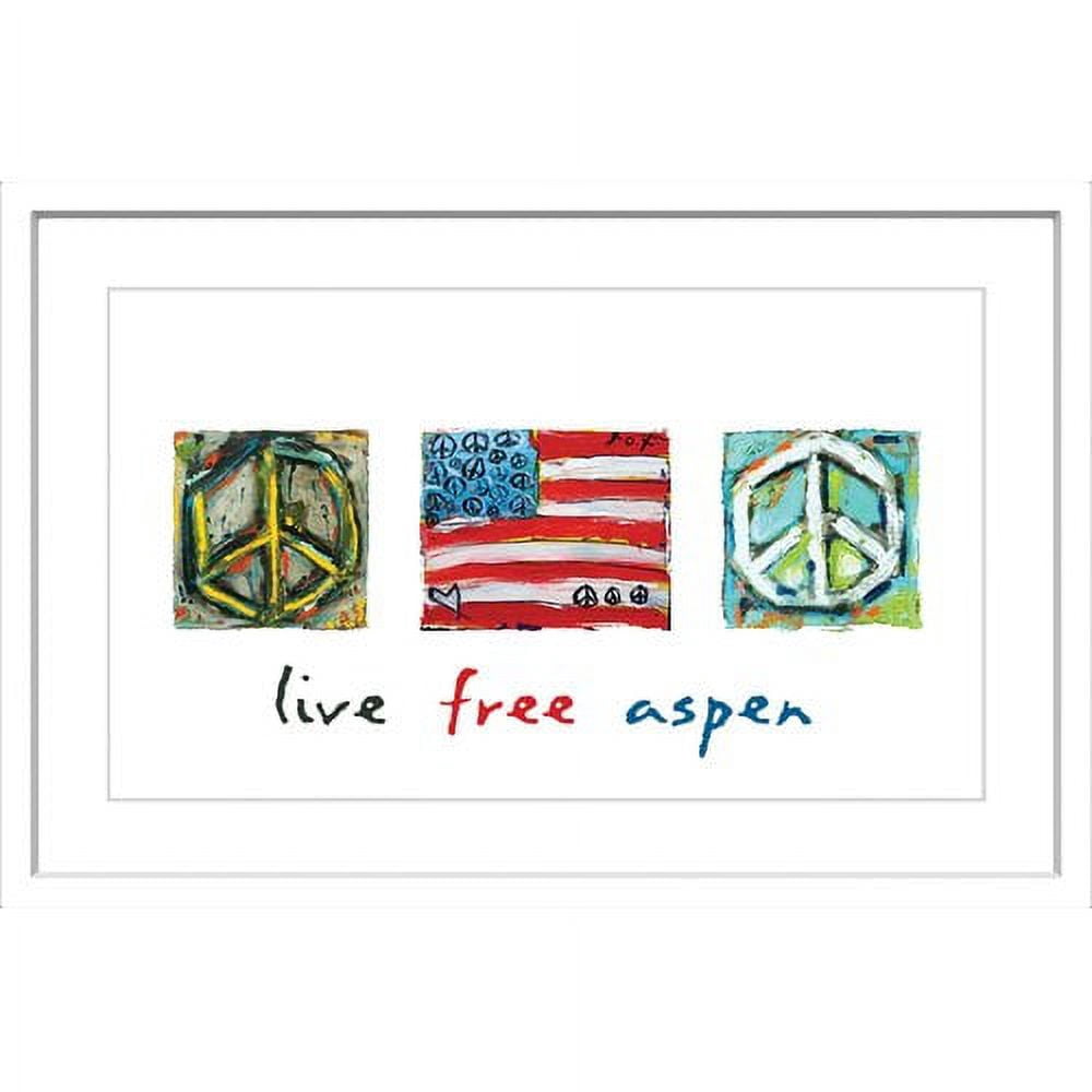 Marmont Hill "Live Free Aspen" by Tori Campisi Painting Print in Frame
