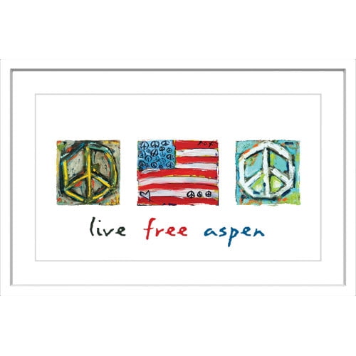 Marmont Hill "Live Free Aspen" by Tori Campisi Painting Print in Frame